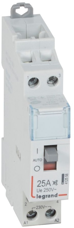 Contacteur de puissance CX³ silencieux bobine 230V~ 2P 250V~ 25A 2F - 1 module