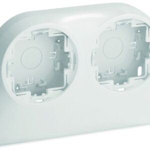Boîtier double pour appareillage OptimaTM sur Optima TM 22x12,5 & 32x12,5 blanc