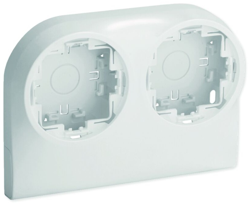Boîtier double pour appareillage OptimaTM sur Optima TM 22x12,5 & 32x12,5 blanc