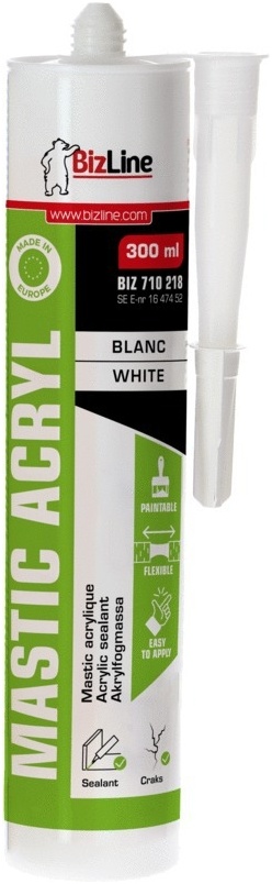 Mastic acrylique blanc pour joints et fissures 300 ml