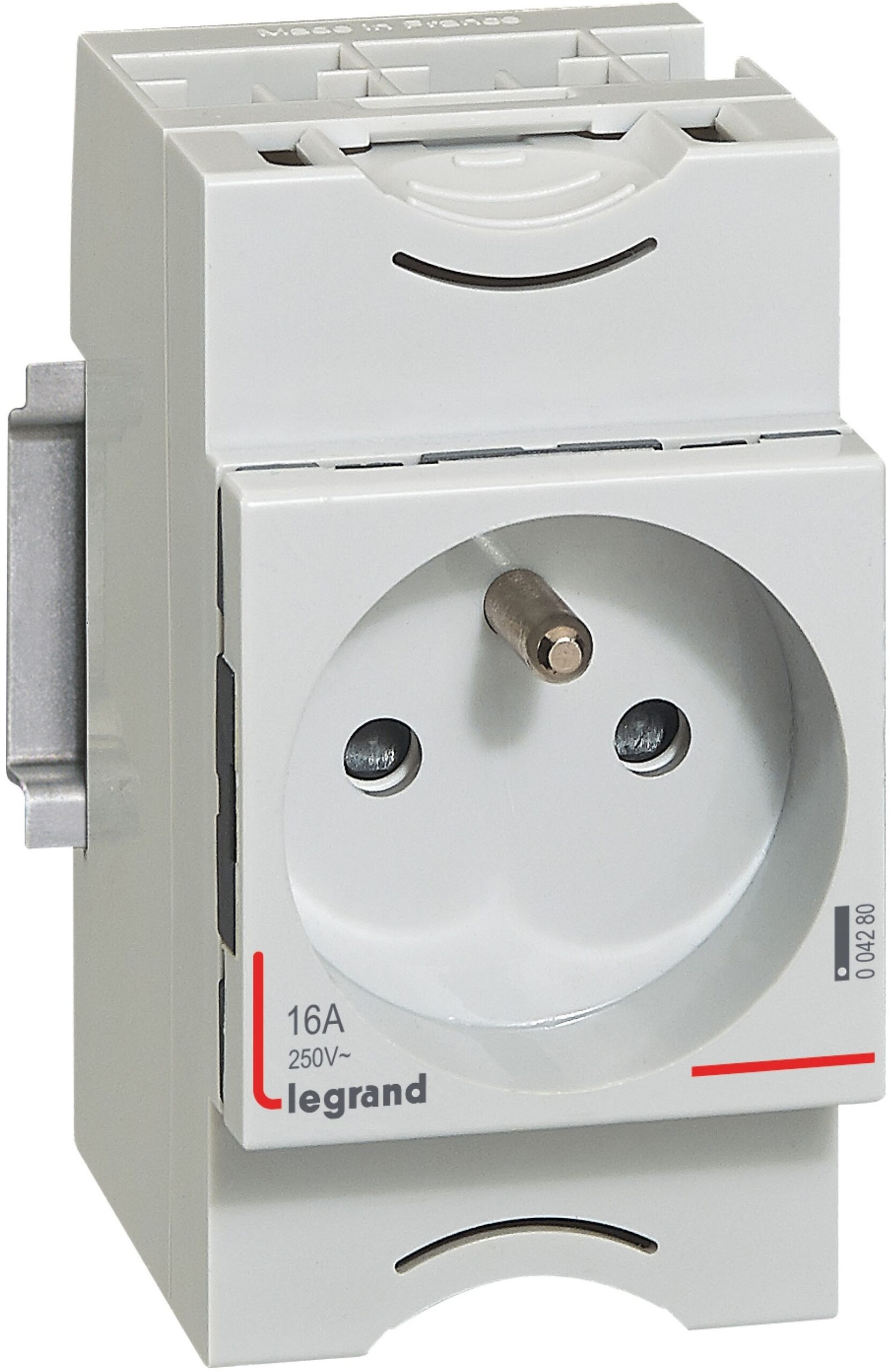 Prise de courant modulaire 10A à 16A 250V~ - 2P+T à éclips - 2,5 modules – Image 2