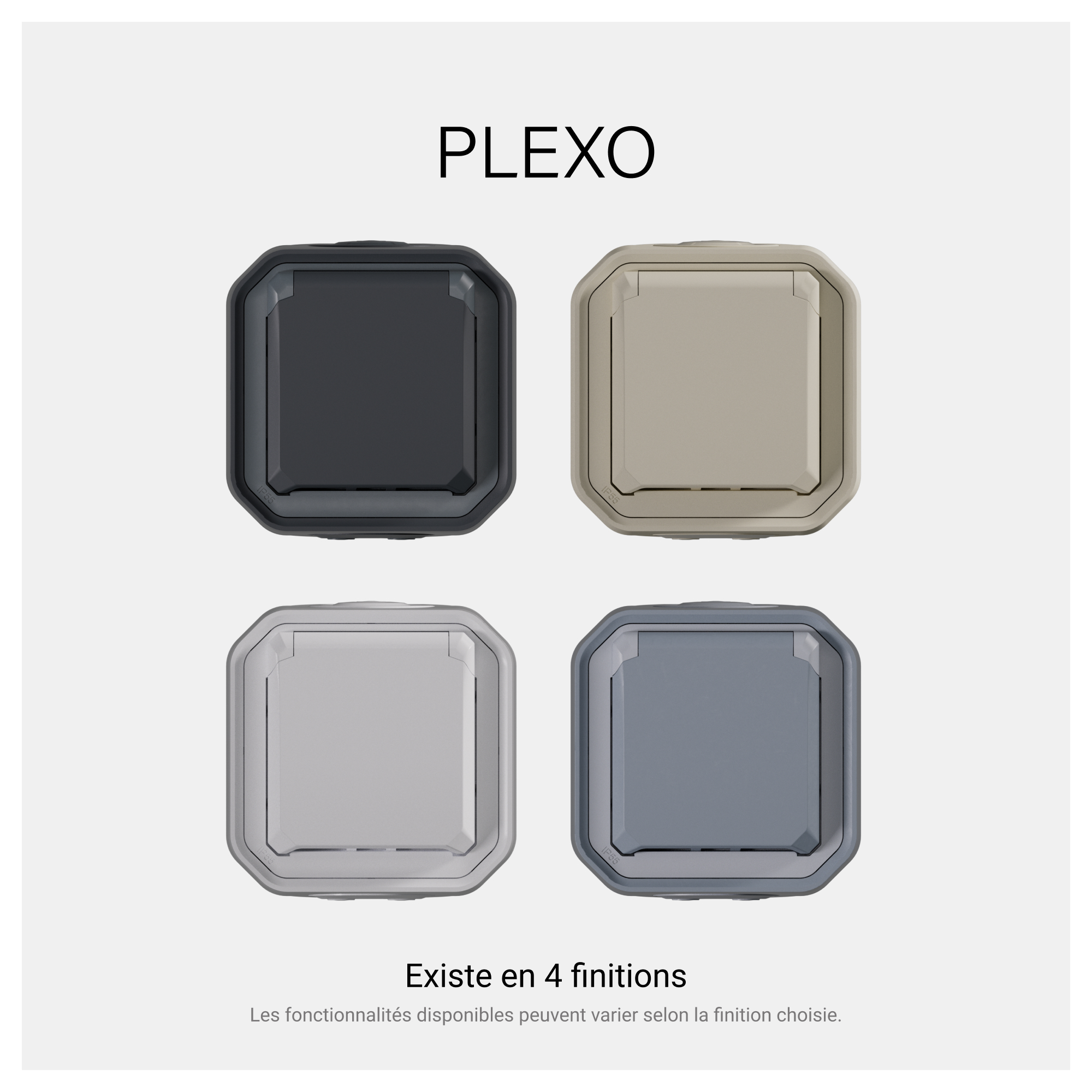 Interrupteur ou va-et-vient 10AX 250V étanche Plexo complet saillie gris – Image 4