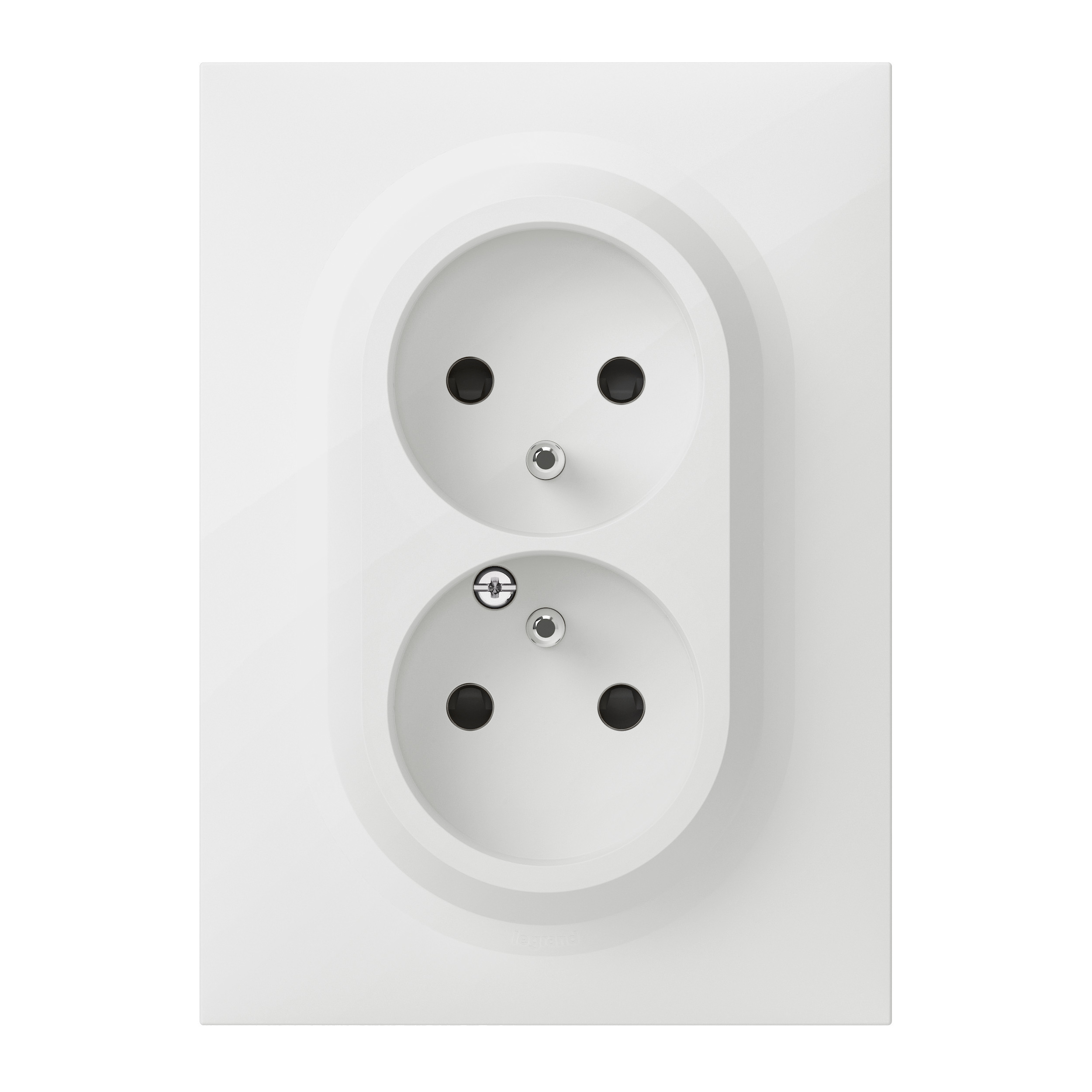 Double prise 2P+T compacte monobloc easyréno dooxie 16A avec plaque – Image 3