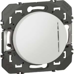 Poussoir simple avec voyant lumineux dooxie 6A 250V~ finition blanc
