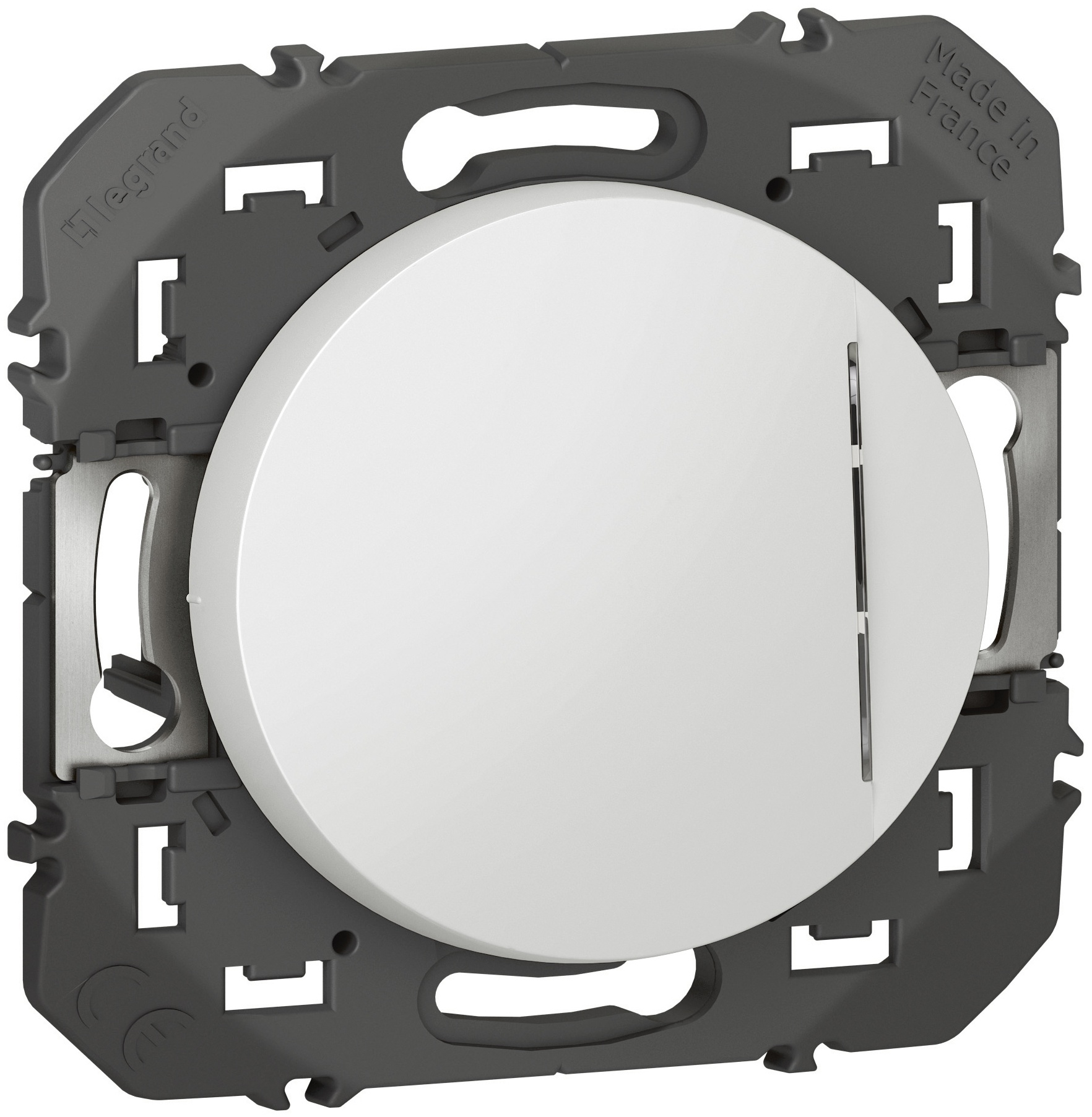 Poussoir simple avec voyant lumineux dooxie 6A 250V~ finition blanc