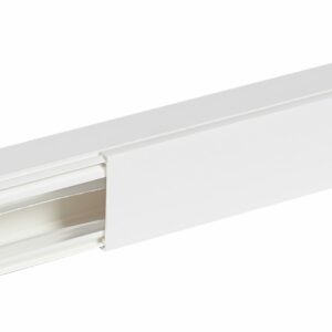 Goulotte distribution Viadis 60x40mm-Fond+couvercle-1 compart-Longueur 2m-Blanc