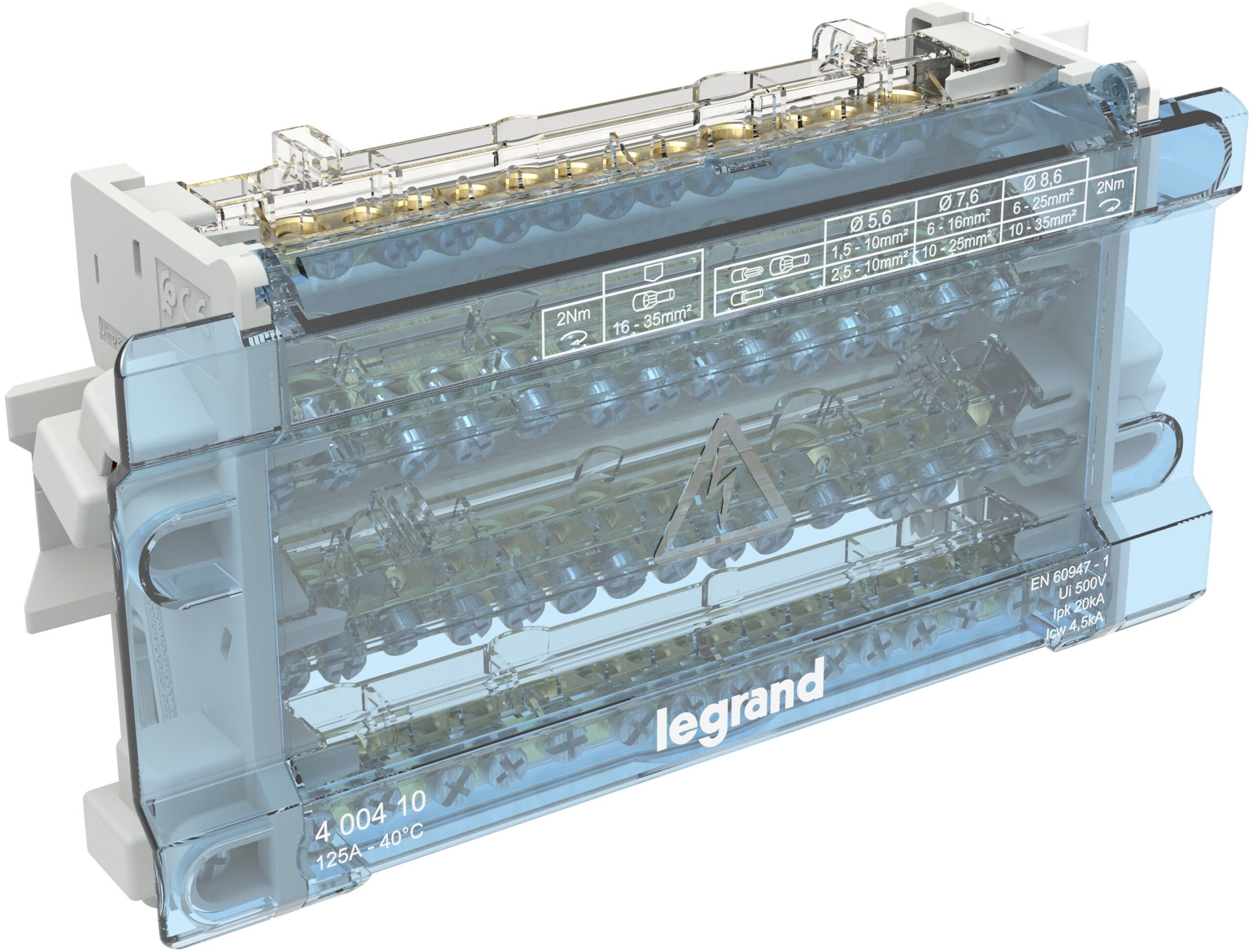 Répartiteur modulaire 4P 125A - 10 modules