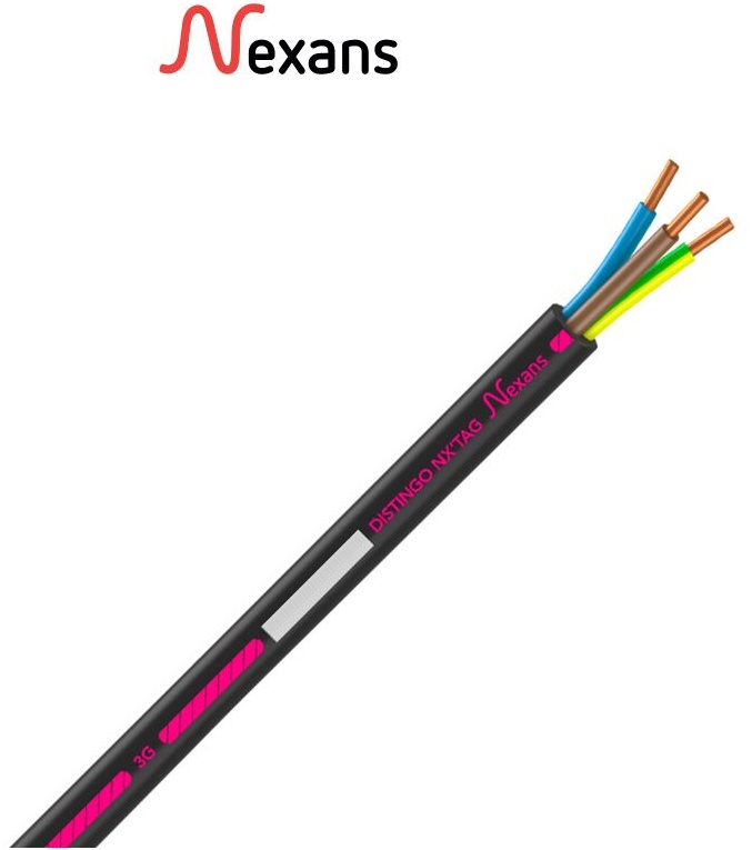 Câble rigide Nexans R2V Distingo Nx'Tag cuivre 3G1,5 mm² en couronne de 100 m – Image 4