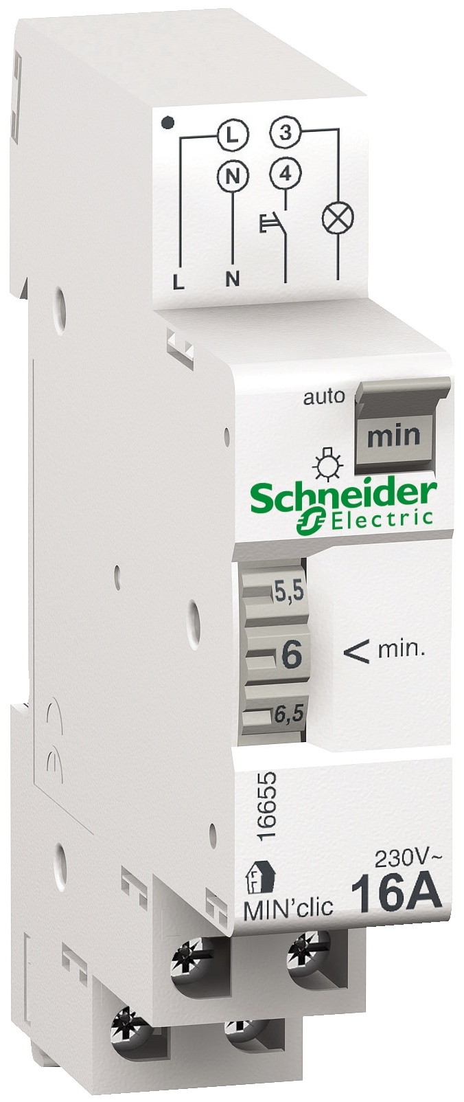 Resi9 Min -minuterie - 1 contact 16A/250Vca - réglage par molette