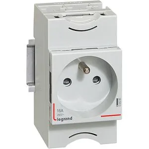Prise de courant modulaire 10A à 16A 250V~ - 2P+T à éclips - 2,5 modules – Image 3