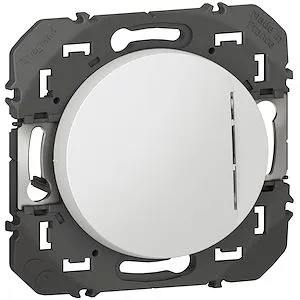 Poussoir simple avec voyant lumineux dooxie 6A 250V~ finition blanc – Image 4