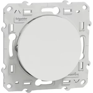 Odace 2011 - poussoir lumineux - blanc - 10A - voyant LED bleu 0,15mA