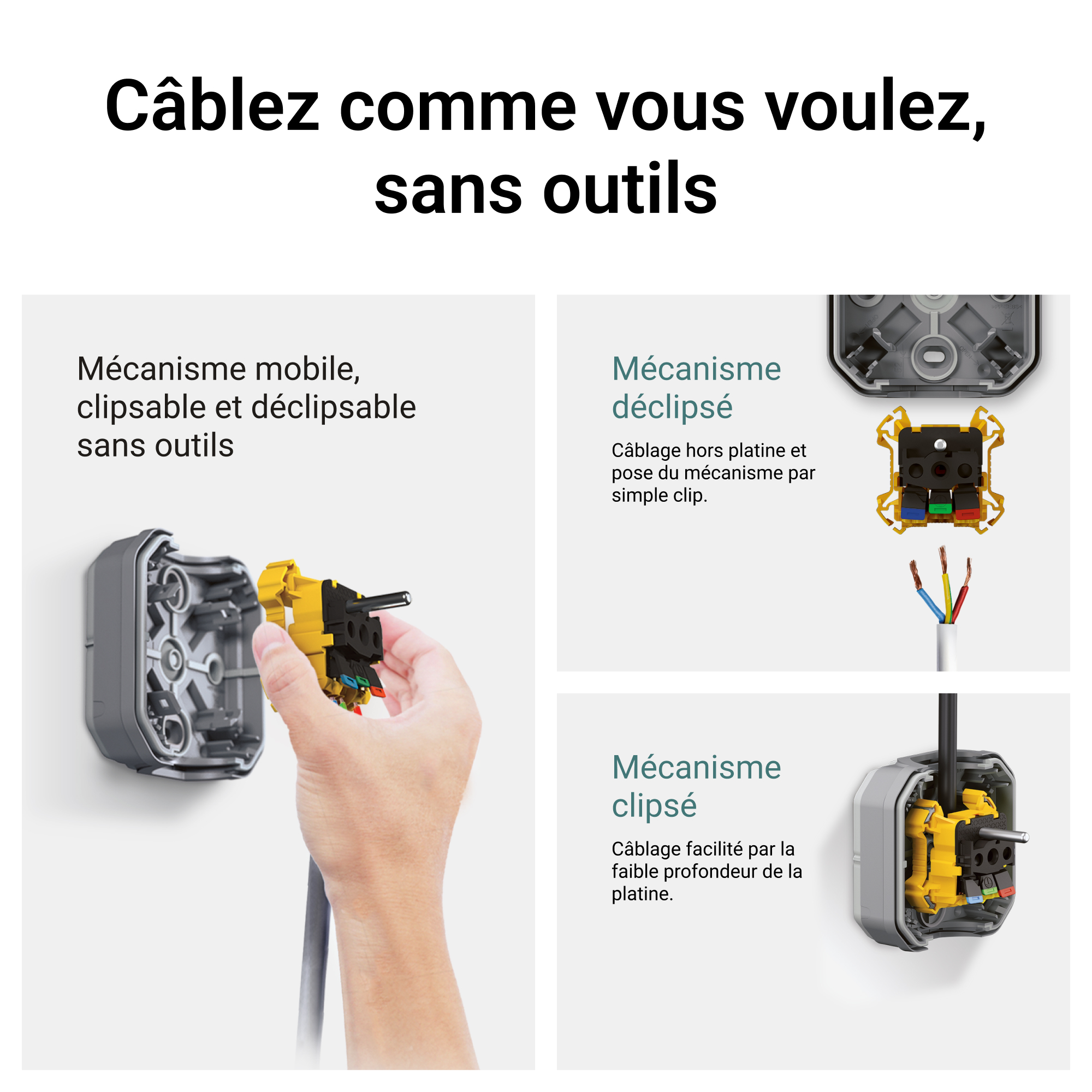 Interrupteur ou va-et-vient 10AX 250V étanche Plexo complet saillie gris – Image 13