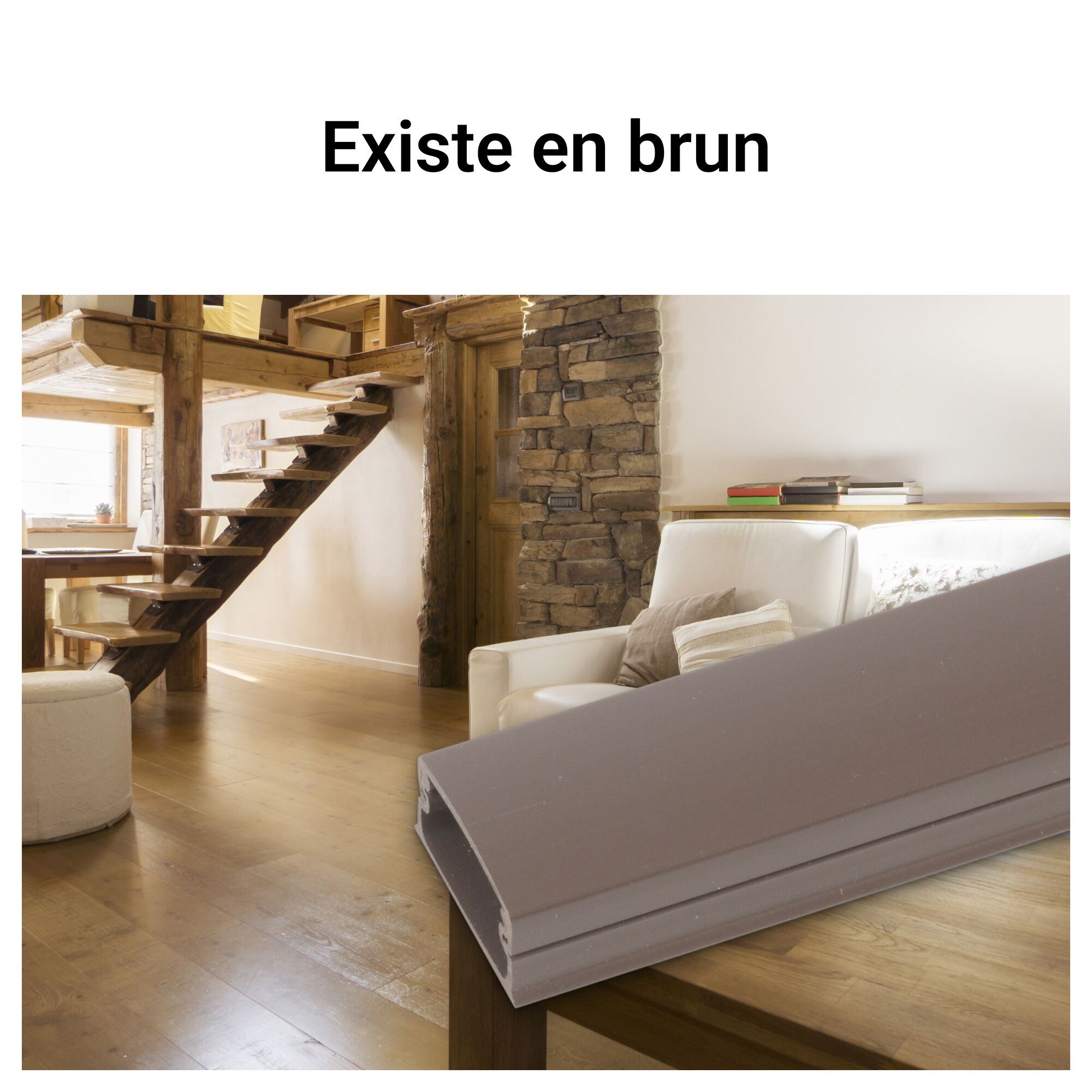 Moulure Keva 32mmx12mm-Fond+couvercle-1 compartiment-Longueur 2,10m-Blanc Artic – Image 3