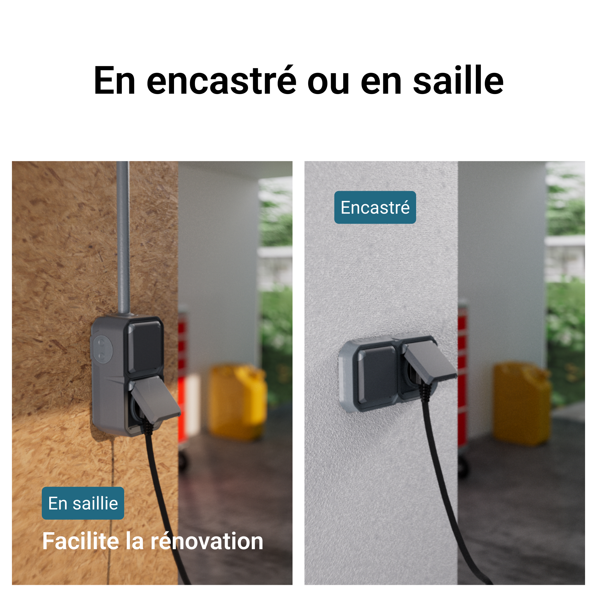 Interrupteur ou va-et-vient 10AX 250V étanche Plexo complet saillie gris – Image 12