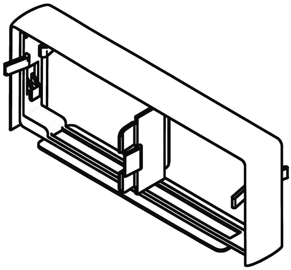 Joint de fond - Pour goulotte Logix Universel 160x50mm - PVC Blanc Artic – Image 2