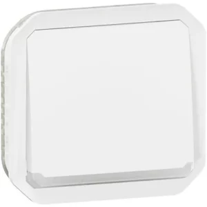 Poussoir NO lumineux Plexo composable blanc 069632L