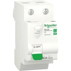 Resi9 XE - interrupteur différentiel - 2P - 63A - 30mA - Type A - embrochable R9ERA263