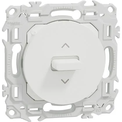 Odace - inter ou poussoir volet roulant 3 positions à levier - blanc craie S920208
