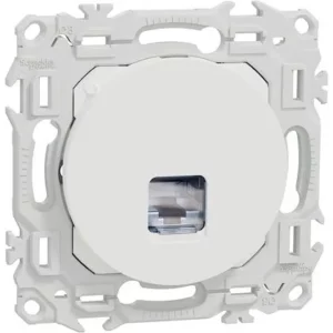 Odace - prise RJ45 - Cat6 STP grade 2TV min à grade 3TV - blanc craie S920476