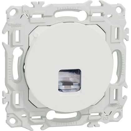 Odace - prise RJ45 - Cat6 STP grade 2TV min à grade 3TV - blanc craie S920476