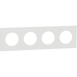 Odace - plaque de finition 4 postes - couleur Blanc craie S920708